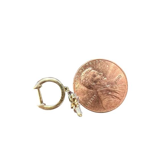 EFFY ENY 14K Goldplated SS & 0.09 TCW Diamond North Star Drop Earrings NWT - Picture 8 of 10